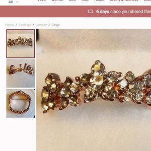 Rose-gold  -flowers & Smile on reverse